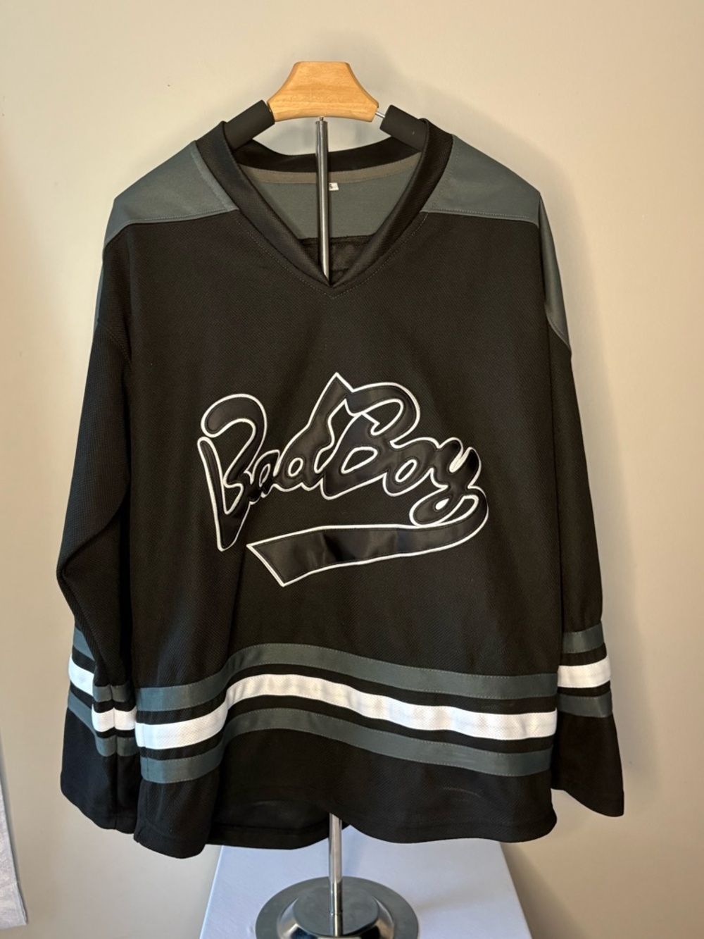 Biggie Bad Boy Entertainment Black and Gray Hockey-Style Jersey